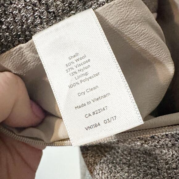 Talbots Wool Blend Italian Woven Gray Brown Pants Women's Size 16 Petite - Picture 5 of 15